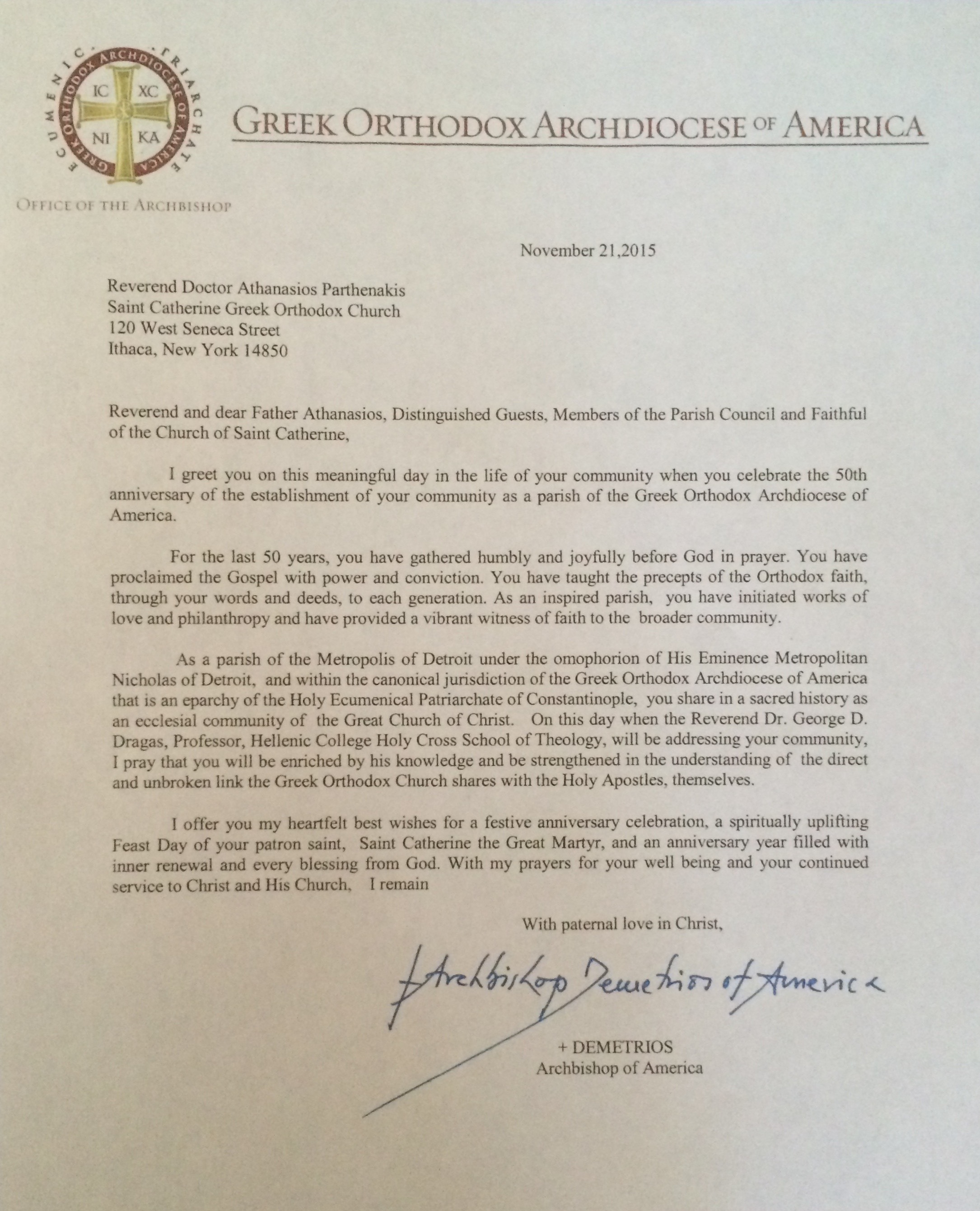 welcome to our parish website st catherine greek orthodox church church welcome letter